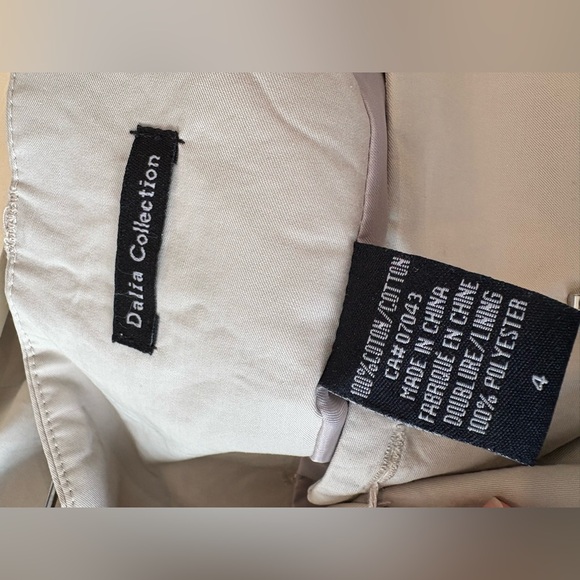 Dalia Collection Chic Beige A-Line Women's Skirt size 4 100% cotton - Picture 6 of 8